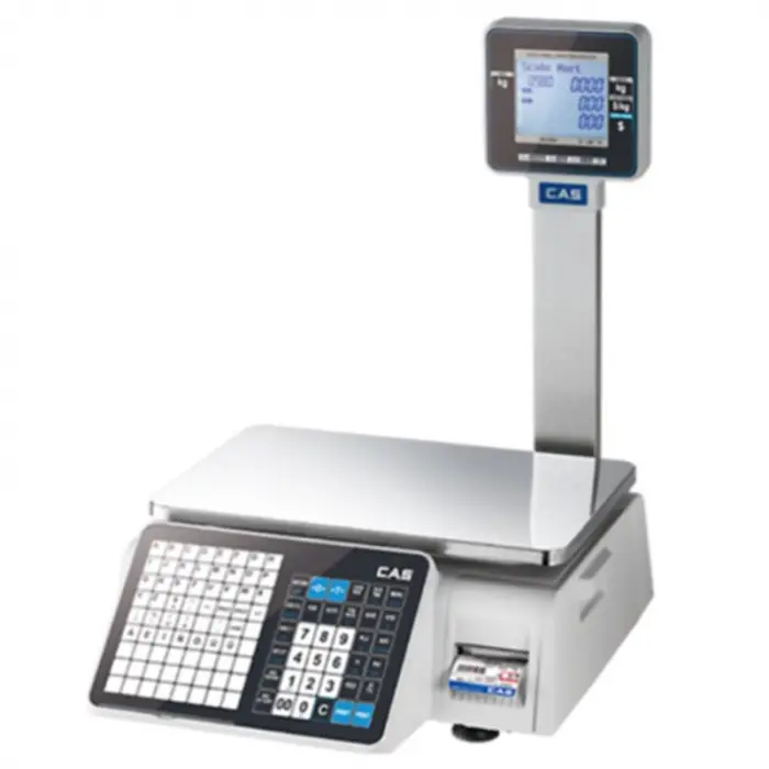 CAS CL3000 15KG 202DPI DİREKT TERMAL ETHERNET LCD EKRAN BOYUNLU BARKODLU TERAZİ
