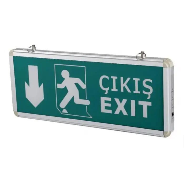 Cata 9167 Ledli Aşağı Ok Exit Çıkış Armatürü 3 Saat Akülü