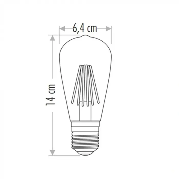 CATA CT 4284 Rustik 6W Led Ampul Amber 2700K E27 Duy