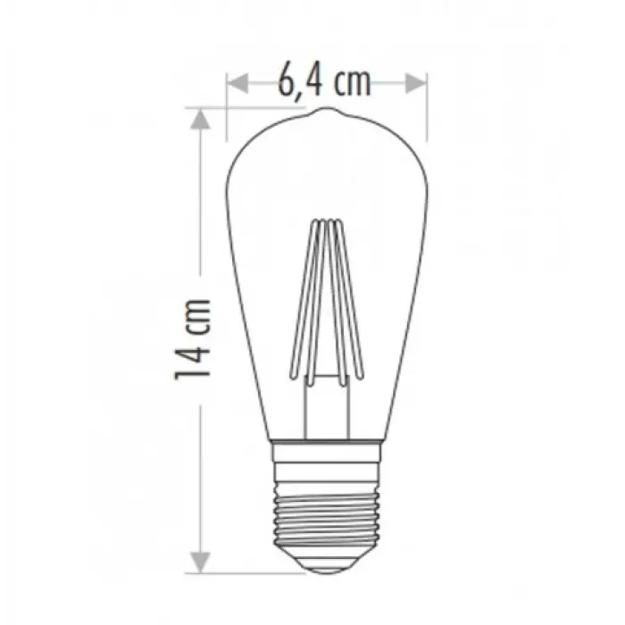 CATA CT 4353 8W Rustik Led Ampul 6400K Beyaz Işık E27 Duy
