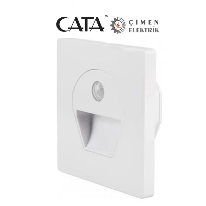CATA CT 5170 1W Beyaz Kasa Sensörlü Koridor Aydınlatması 3200K Gün Işığı