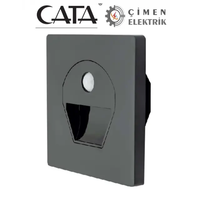 CATA CT 5170 1W Füme Kasa Sensörlü Koridor Aydınlatması 6400K Beyaz Işık