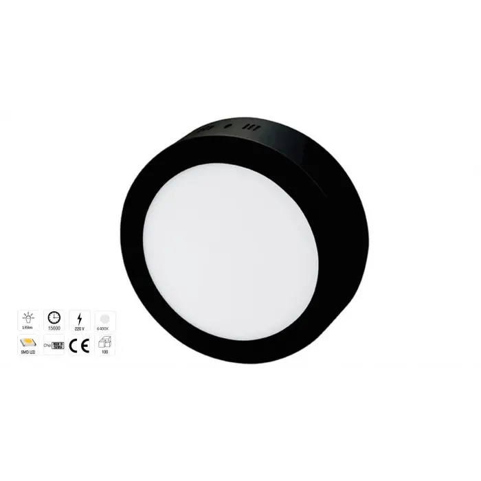 CATA CT 5235 Siyah Kasa Led Spot18w 6400K Beyaz Işık
