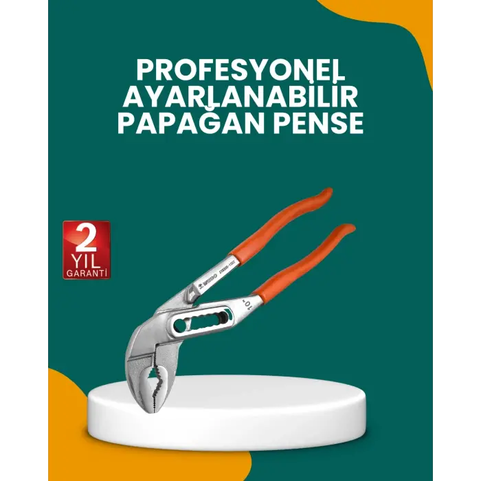 Çelik Alaşımlı Ayarlı Papağan Pense Yalıtımlı Sap