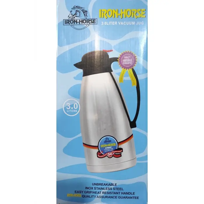 Çelik termos 3 litre yeşil renk 12 saat yalıtım süresi sürahi tipi çay su termosu