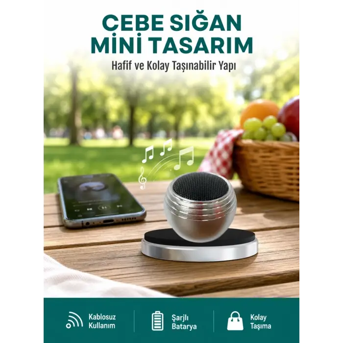 Cep Boy Bluetooth Hoparlör Güçlü Ses Çıkışı TWS Destekli Yeni Nesil