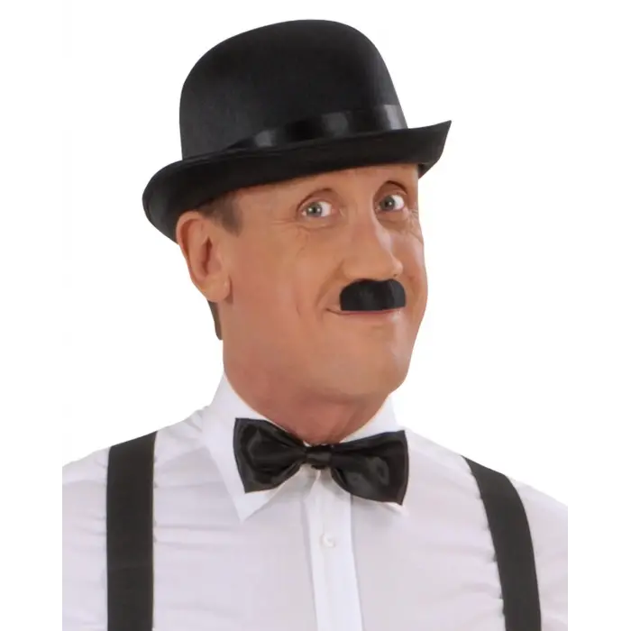Charlie Chaplin Stil Yetişkin Şapkası – Siyah Melon Parti Şapkası