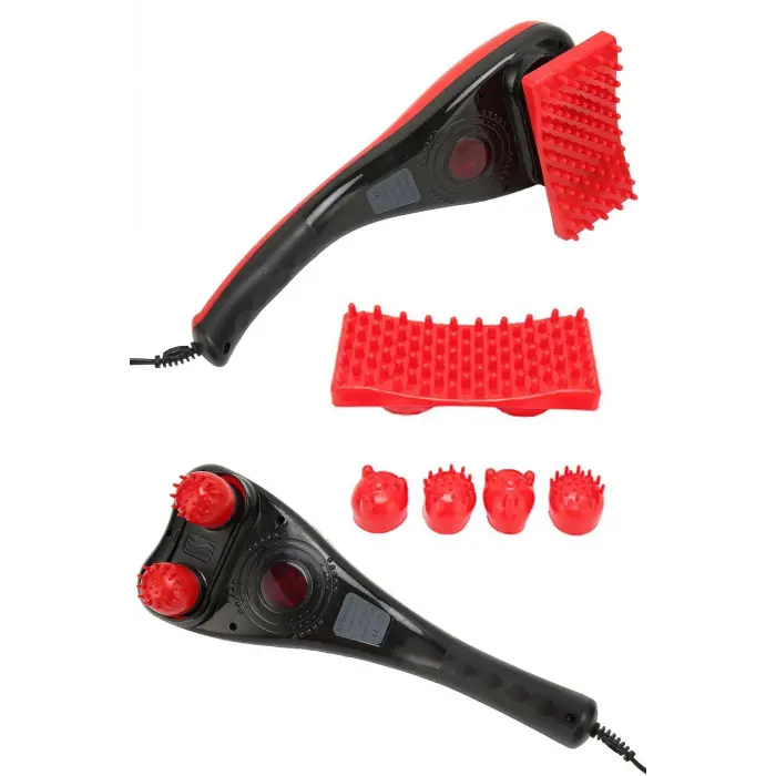 Çift başlıklı paletli el tipi masaj aleti boyun bel sırt bacak kullanımı için uygun