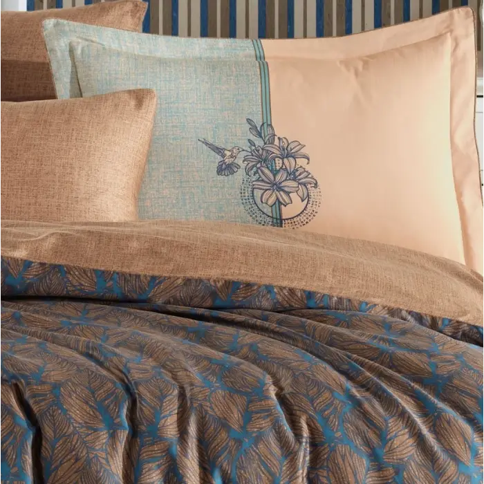 Çift Kişilik Saten Nev Lotus Bronz