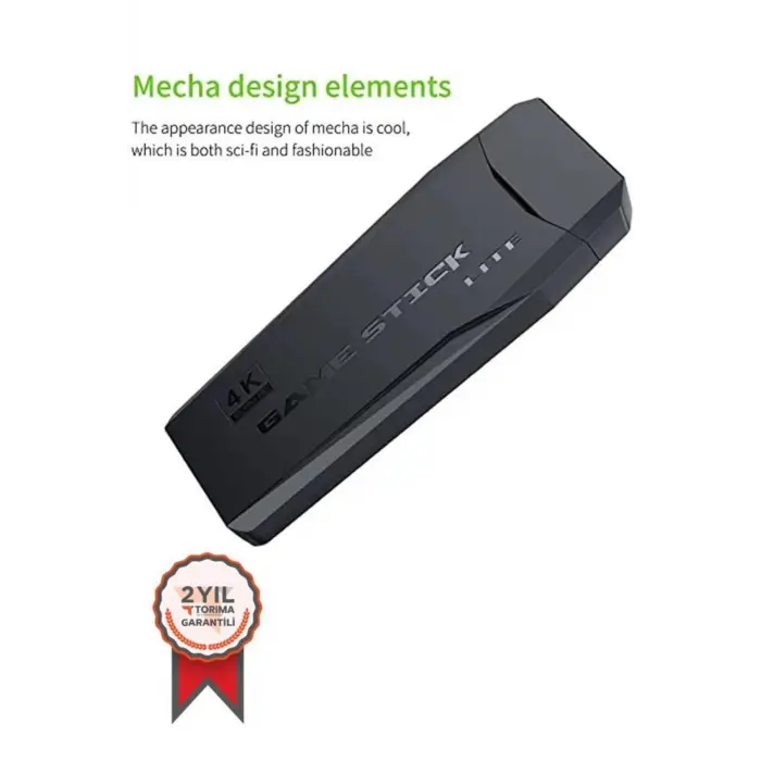 Çift kollu kablosuz video oyun konsolu siyah renk bluetooth desteği yok - Elektronik