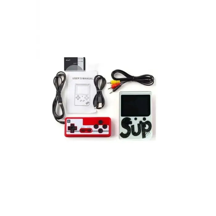 Çift kollu mini atari oyun konsolu beyaz renk bluetooth özellikli oyun cihazı - Elektronik