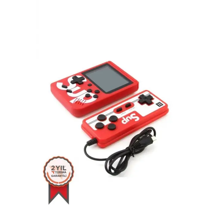 Çift kollu mini atari oyun konsolu kırmızı renk bluetooth özelliği yok - Elektronik