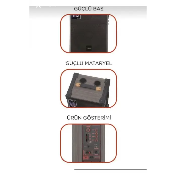 Çift mikrofonlu radyo bluetooth SD USB taşınabilir şarjlı siyah hoparlör 5 saat dinleme