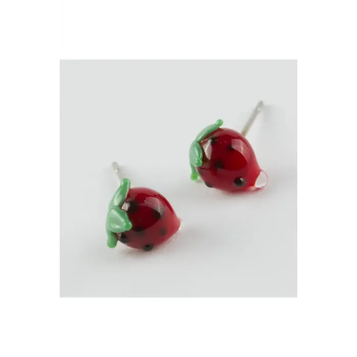 Çilek Cam Küpe