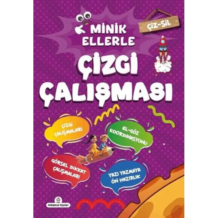 Çiz - Sil Minik Ellerle Çizgi Çalışması (Kalem Hediyeli)