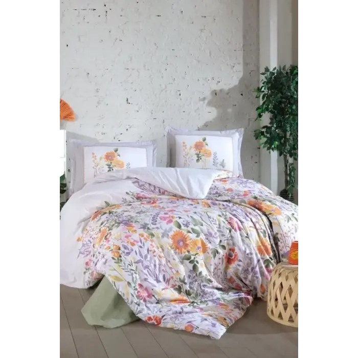 Clasy Ranforce Nevresim Takımı Çift Kişilik Galya V1 Yeşil