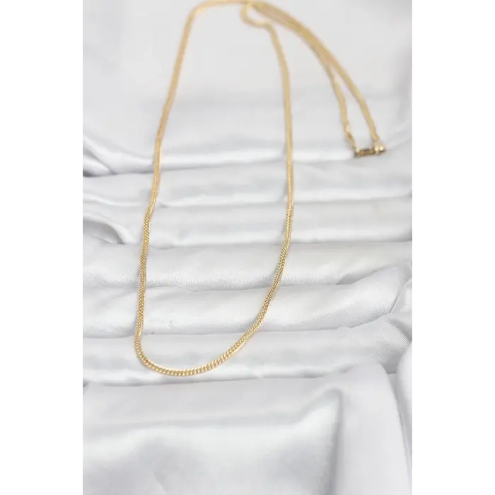 CM 14K Gold Renk Dolgun Zincir Model 60 cm Kadın Kolye 5886