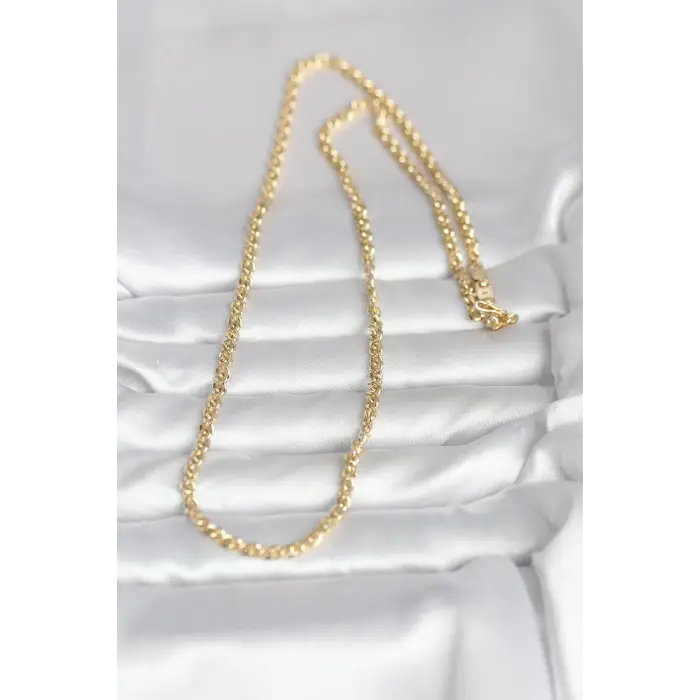 CM 14K Gold Renk Zincir Model 60 cm Kadın Kolye