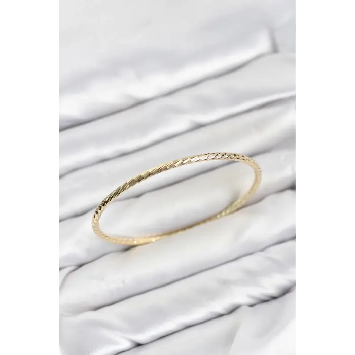 CM Gold Renk Lazer Kesim Model 65 mm Bilezik