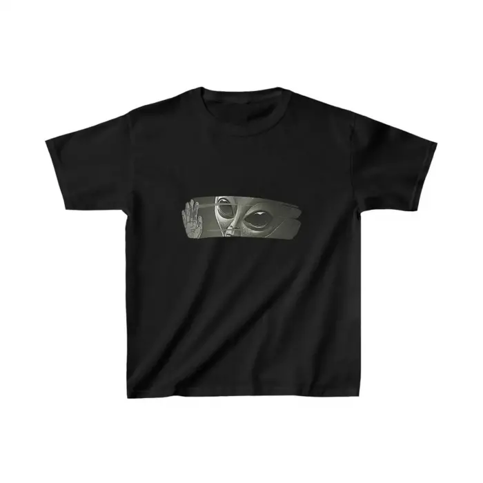 Çocuk Unisex Baskılı T-Shirt - Siyah