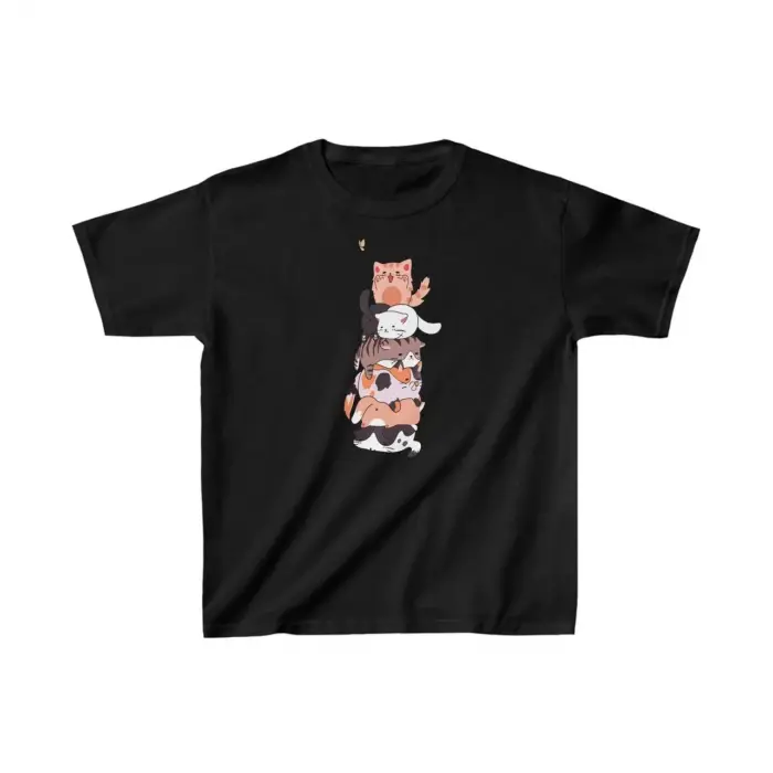 Çocuk Unisex Baskılı T-Shirt - Siyah