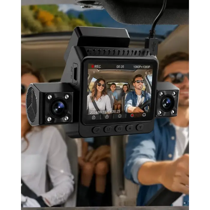 Çok Lensli Araç Kayıt Kamerası G Sensörlü Döngüsel Video Sistemi