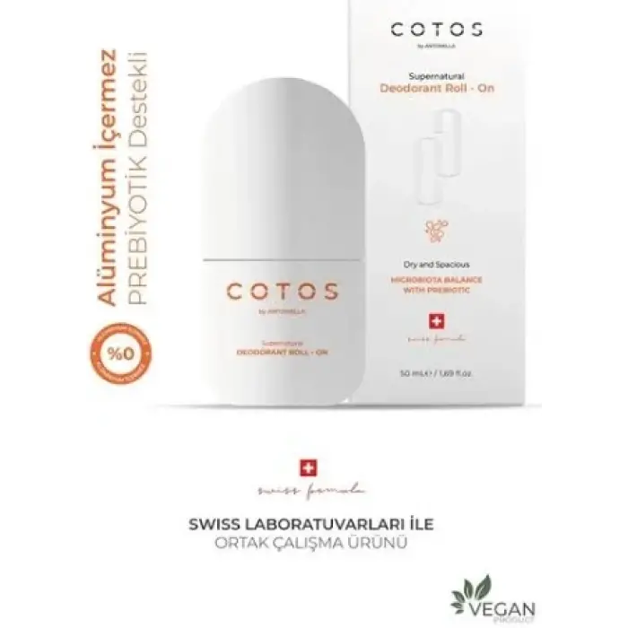 Cotos  Deodorant Rollon (Anti̇per Spi̇rant Doğal Mi̇neral Tuz)