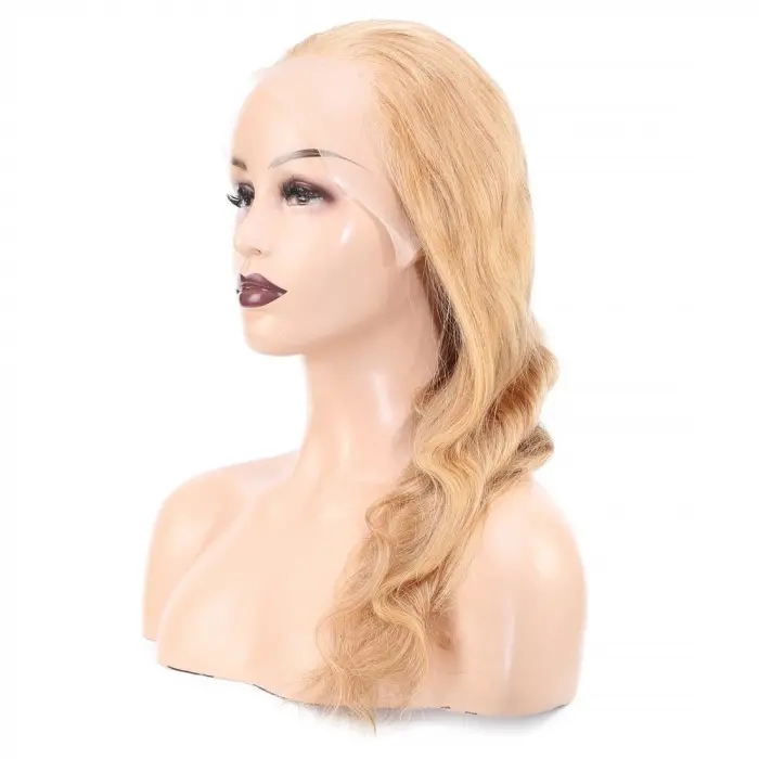 Daalı Front Lace Gerçek Tül Peruk / Altın Karamel / 60/65cm