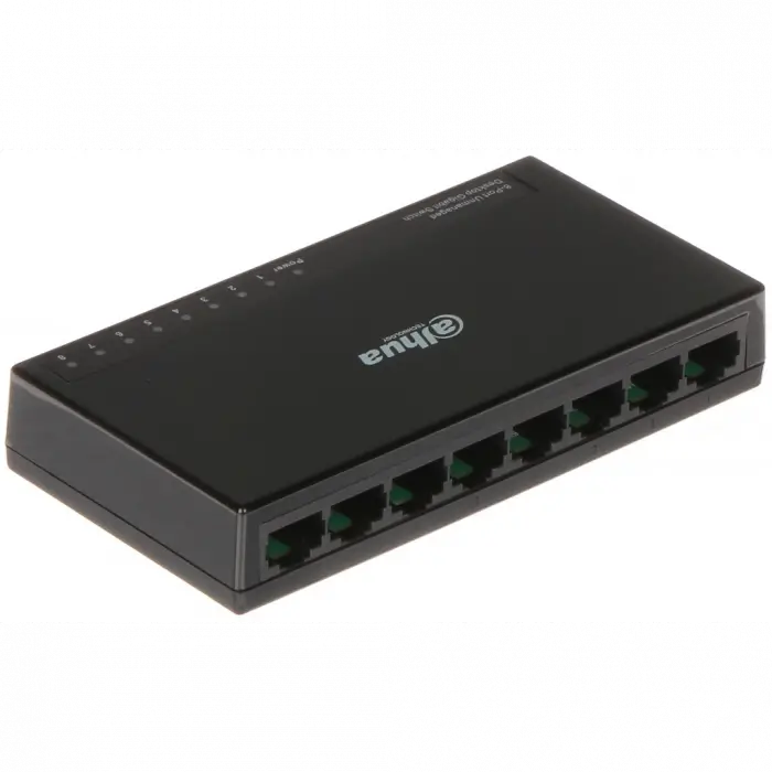 DAHUA PFS3008-8GT-L, 8 Port, GigaBit, Yönetilemez, Masaüstü Switch