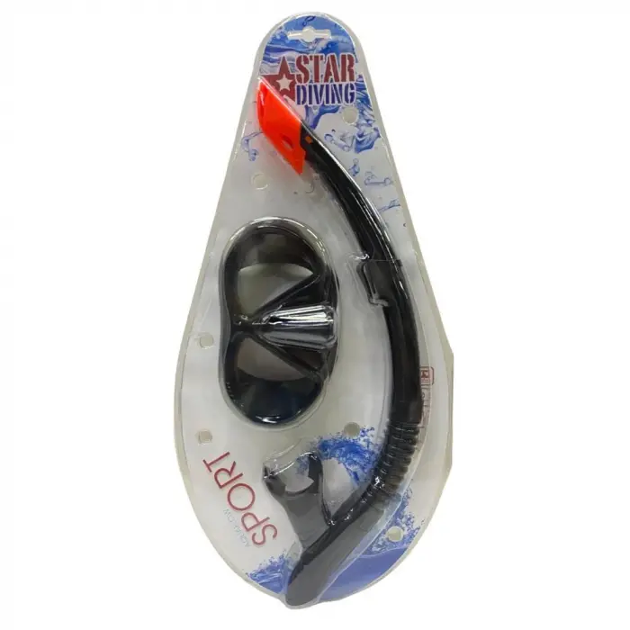 Dalış Maskesi ve Snorkel Yetişkin - 51711-SİYAH - 1 ADET