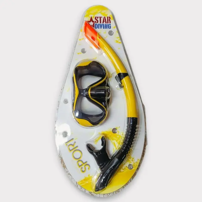 Dalış Maskesi ve Snorkel Yetişkin - 51714-SARI - 1 ADET