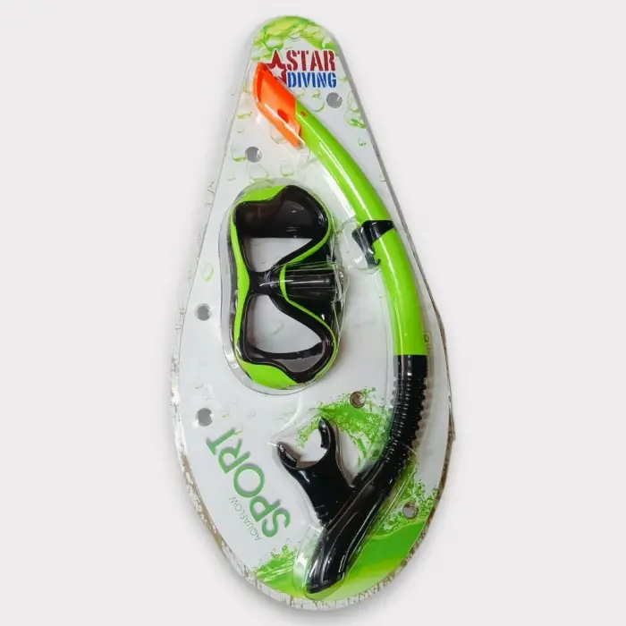 Dalış Maskesi ve Snorkel Yetişkin - 51715-YEŞİL - 1 ADET