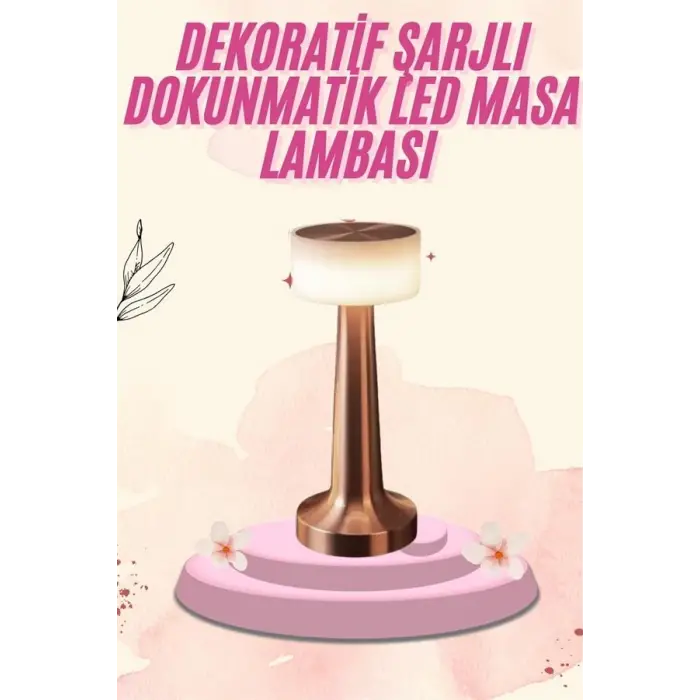 Dekoratif Masa Lambası Dokunmatik Renk Değiştirebilen Gece Lambası