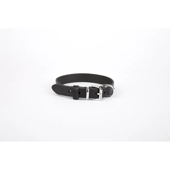 Deri El Yapımı Köpek Boyun Tasması 1,5x20-26 cm Siyah