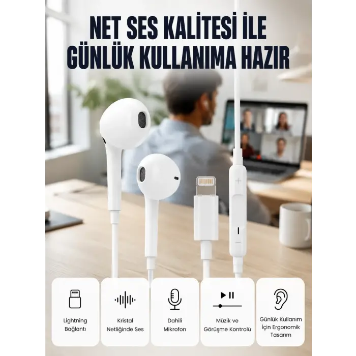 Derin Bas ve Net Ses Özellikli Kulak İçi Kulaklık Yeni Nesil