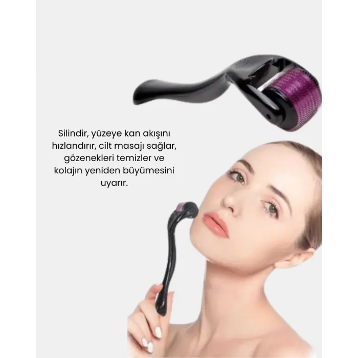 Derma Roller Titanyum İğneli Cilt Yenileyici – Akne ve Kırışıklık Karşıtı