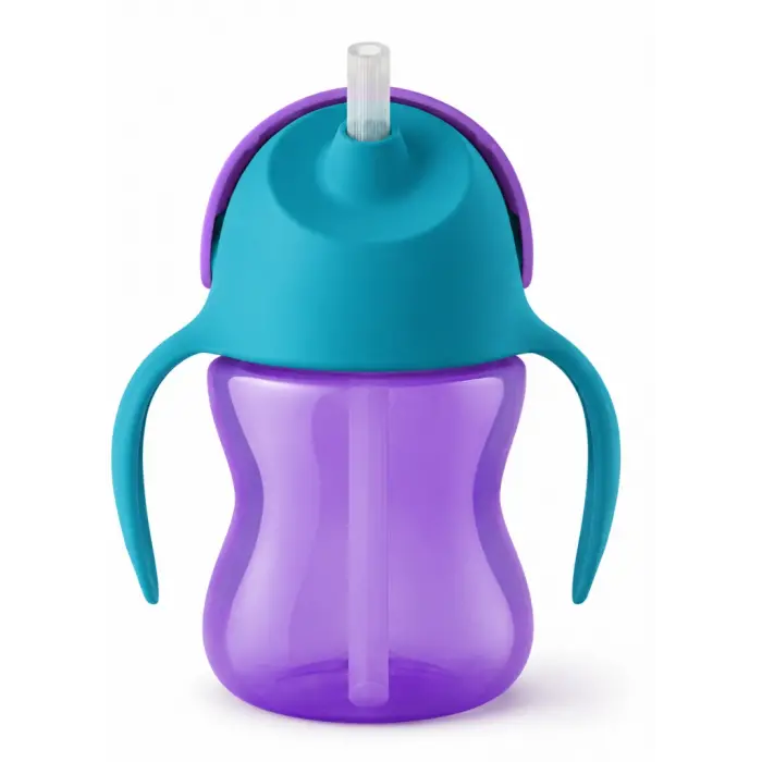 Desenli Pipetli Bardak 200 ml Kız