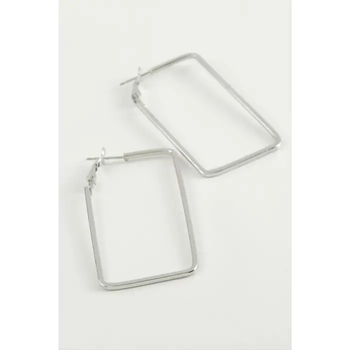 Dikdörtgen Halka Küpe 6 cm