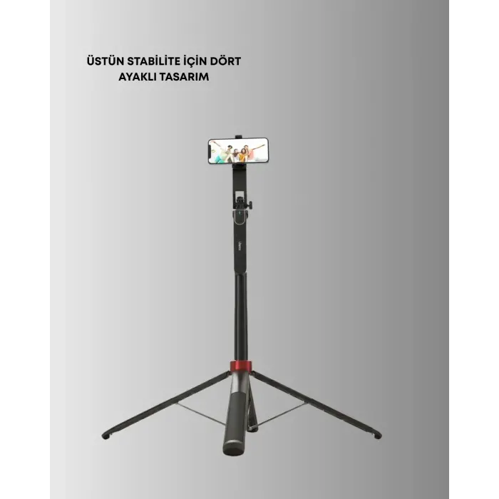 Dikey ve Yatay Çekim Destekli Selfie Stick Tripod