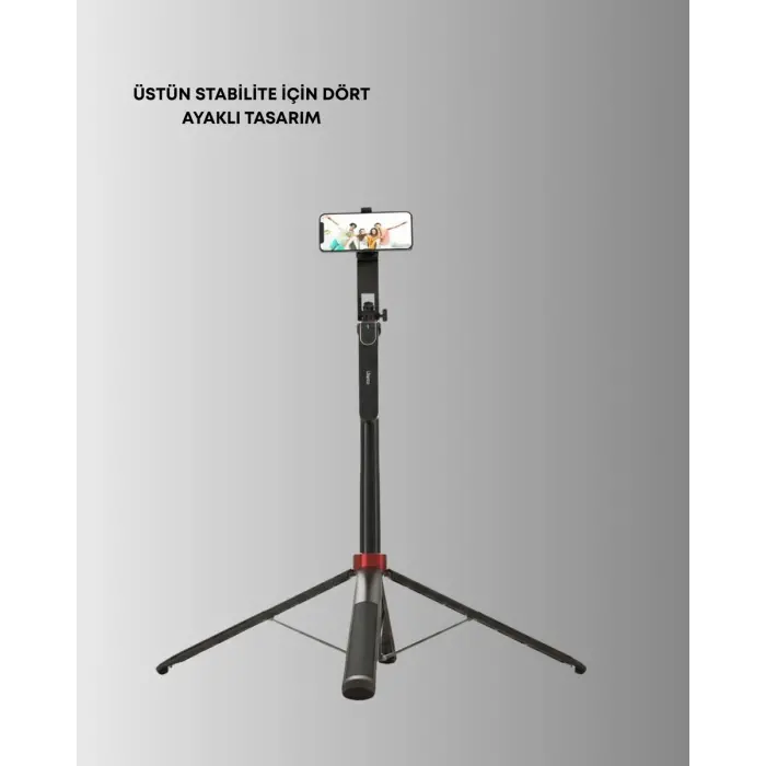 Dikey ve Yatay Çekim Destekli Selfie Stick Tripod