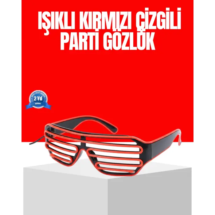 Dikkat Çeken Tasarımlı LED Işıklı Eğlence Gözlüğü