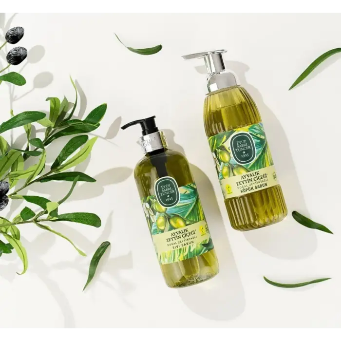 Doğal Zeytinyağlı Köpük Sabun 500 ml Ayvalık Zeytin Çiçeği