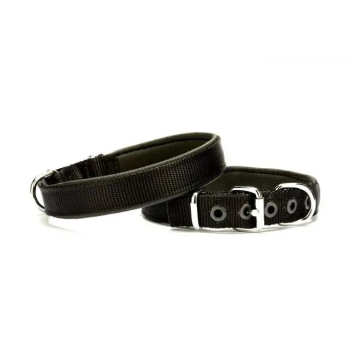 Dokuma Softlu Köpek Boyun Tasması 2 cm x 45 cm Siyah