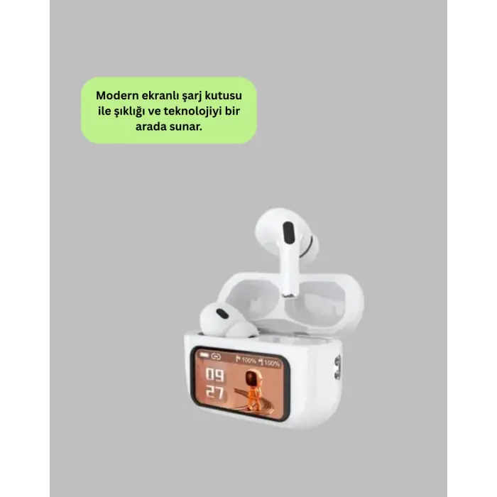 Dokunmatik Ekranlı Bluetooth Kulaklık ANC Gürültü Önleme Suya Dayanıklı Yeni Nesil