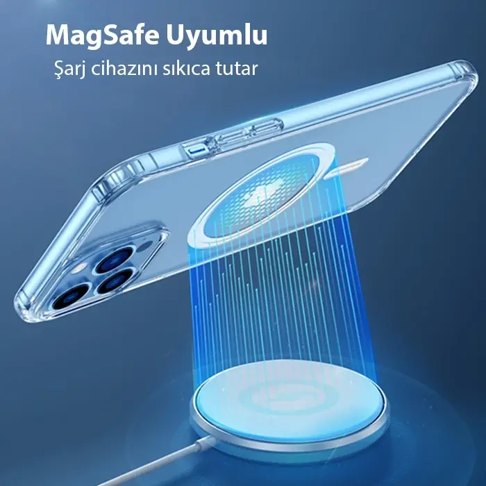 Dux Ducis Clin Mag Series iPhone 12 Pro Max 6.7 Magsafe Uyumlu Manyetik Silikon Kılıf-(5775)