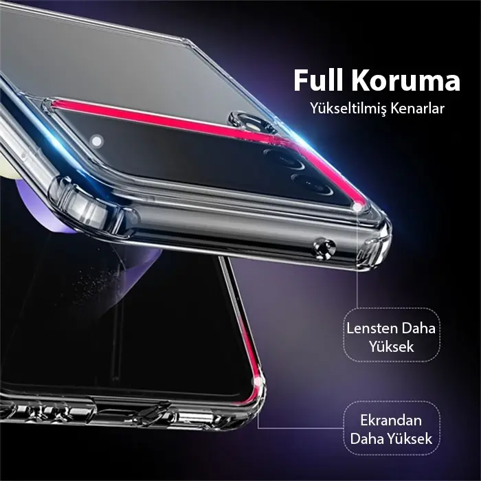 Dux Ducis Crystal Clin Series Samsung Galaxy Z Flip3 5G Shockproof Şeffaf Silikon Kılıf-(5775)