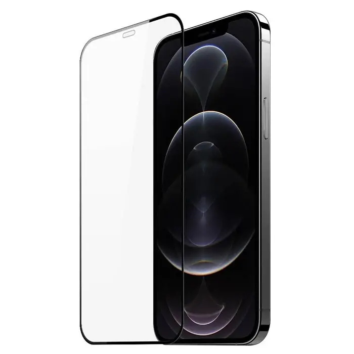 Dux Ducis iPhone 12 - 12 Pro 6.1inç Tempered Cam Ekran Koruyucu 10D Full Kaplama-(5775)