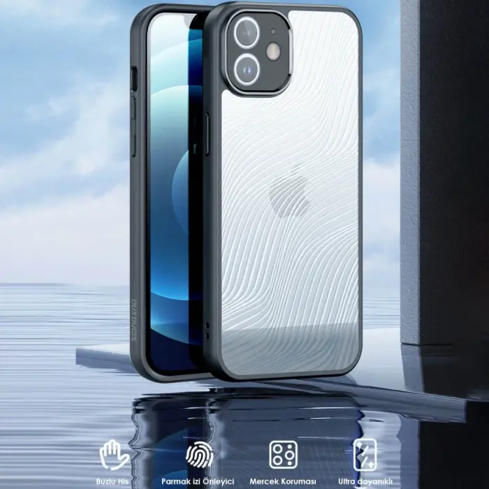 Dux Ducis iPhone 12 Aimo Series Premium Buzlu Sert PC-TPU Kılıf-(5775)