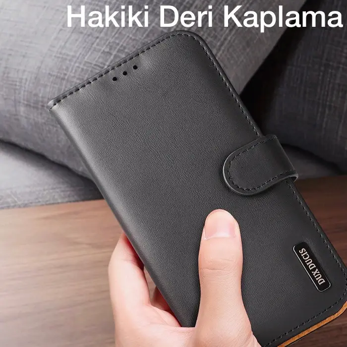 Dux Ducis iPhone 12 Pro Max Kılıf Mıknatıslı Cüzdanlı Deri Kılıf Hivo Series-(5775)