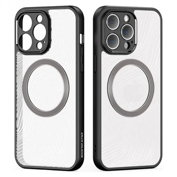 Dux Ducis iPhone 13 Pro Aimo Series MagSafe Premium Buzlu Sert PC-TPU Kılıf-(5775)